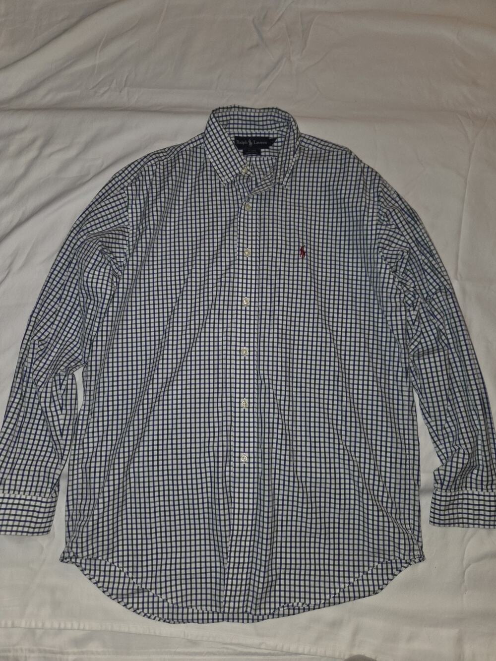 Ralph Lauren Shirt Men's Beige Size M Blake Long Sleeve Button Down Multi Color